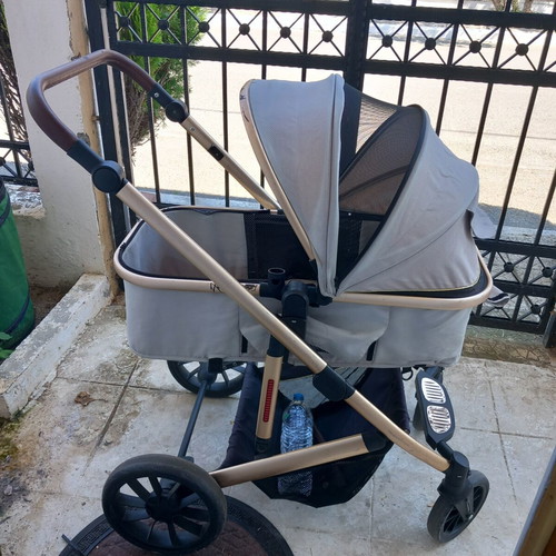 Baby stroller with footmuff and protective bar, up to 25 kg