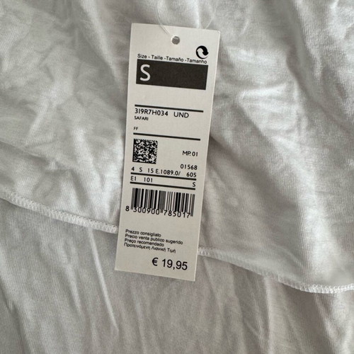 White strapless blouse Benetton new, Small