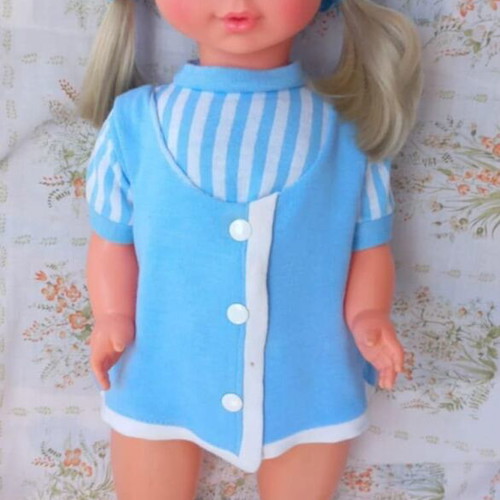Vintage Zapf doll 56 cm like new, mechanical, 70s