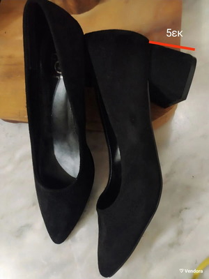 Παπούτσια καστόρινα Feng Shoe γόβες καινούργιες, μέγεθος 39, μαύρα