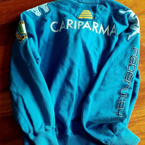 Italia Capriparma Rugby National Team Blue Sweatshirt Jacket, Slightly Used, Small