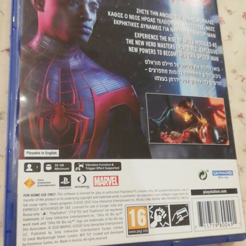 Spider Man Miles Morales video game like new