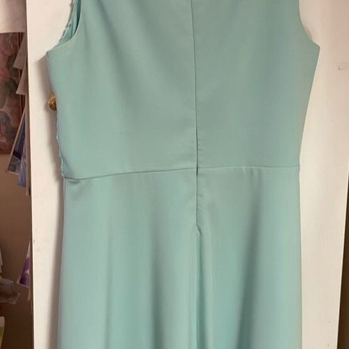 Enzzo turquoise dress with cotton lace bust, medium
