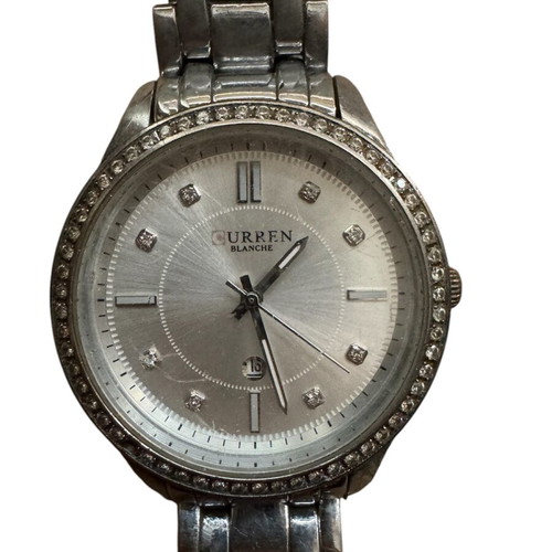 Curren Blanche wristwatch used, silver women's