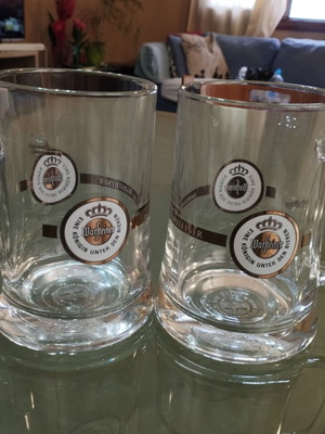 Ποτήρια μπύρας 0,5 l, σετ 2, σαν καινούργιο