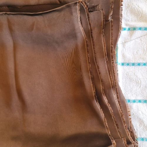 Brown satin fabric