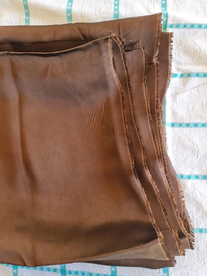 Brown satin fabric