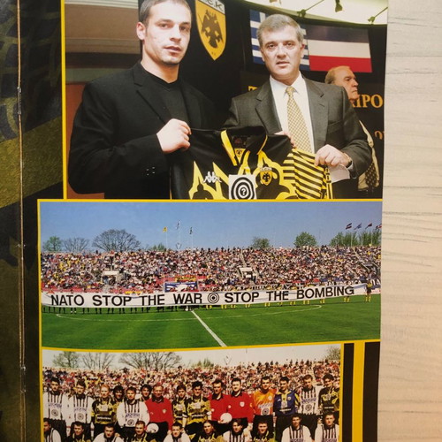 AEK Yellow-Black sticker album new with all Dikefalos stickers