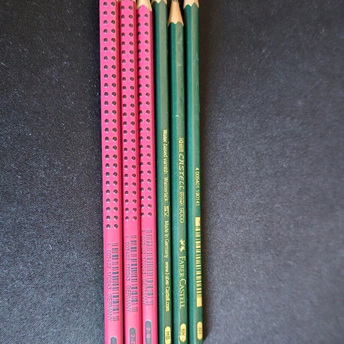 Faber Castell pencils used, set of 6 pieces