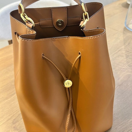 Ralph Lauren leather bucket bag shoulder brown like new