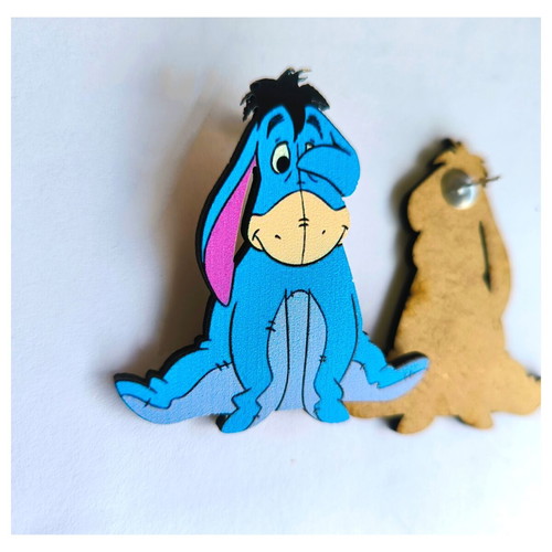 Gary earrings from Winnie The Pooh new, handmade wooden