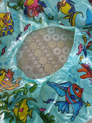 Inflatable sea swim ring new with designs, length 50cm
