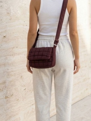 Marks & Spencer brown puffer crossbody bag