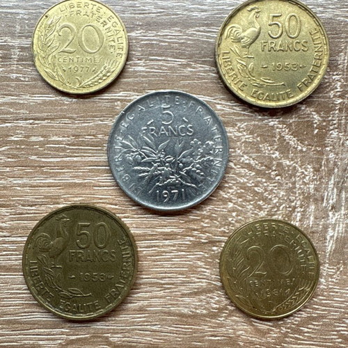France coins new, pack of 45 pieces