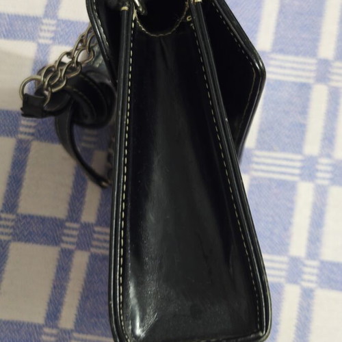 KEM crossbody bag used, black leather