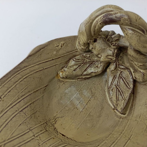 Handmade ceramic leaf-shaped decoration like new, vintage