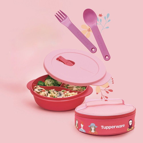 Tupperware Fancy Crystalwave Lunch Set with Thermal Bag new