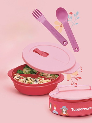 Tupperware Fancy Crystalwave Lunch Set with Thermal Bag new