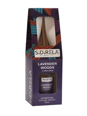 Αρωματικό χώρου με sticks Sidirela Levander Woods 30ml καινούργιο