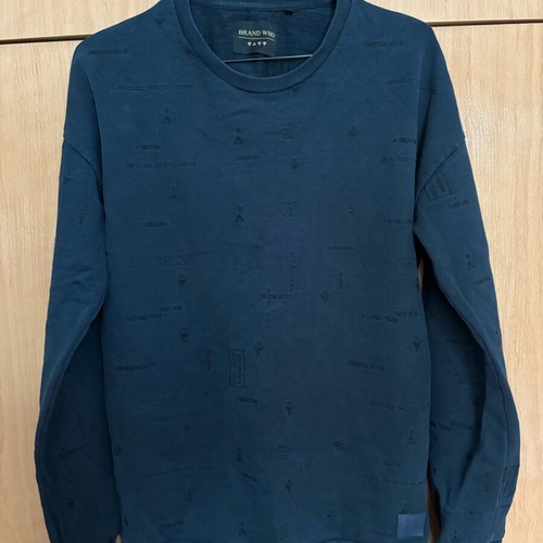 Blue sweatshirt with embroidery brand who medium like new