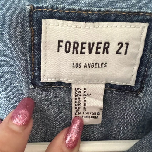 Denim one-piece with shorts like new, size S