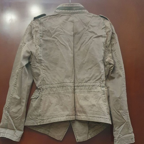 Zara jacket with studs, khaki green, size L