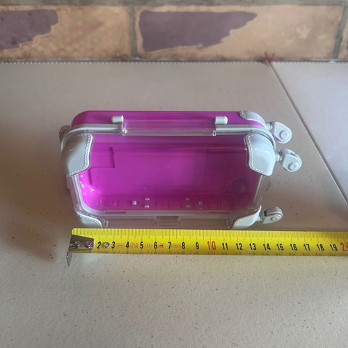 Fuchsia Kids Suitcase Pencil Case and Jewelry Organizer Miniature