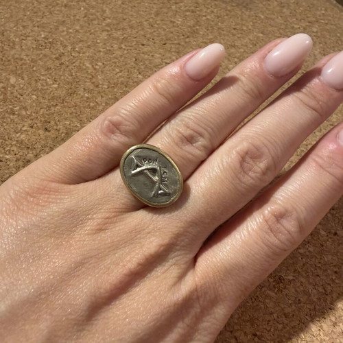 Nidodileda & BreakaStone ring size 52 like new, bronze