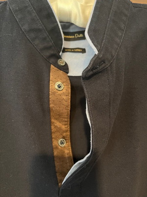 Massimo Dutti Polo Piqué Shirt Men’s New Blue Medium