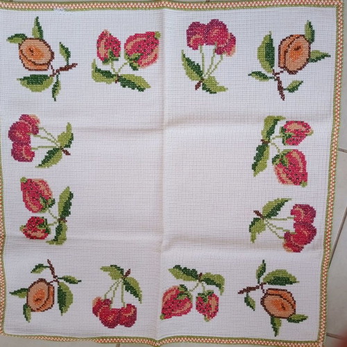 4 embroidery squares (together) handmade