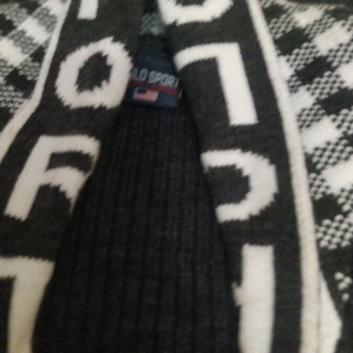 Men's cardigan new, size large, black and gray