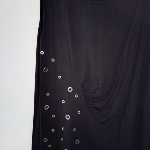 Debutto women's blouse with thick straps, like new, size L/XL, black and silver