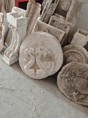 Plaster works and molds, set