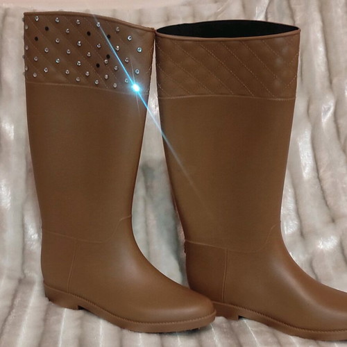 Brown galoshes new, knee-length, size 39