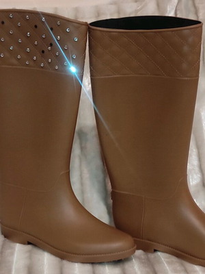 Brown galoshes new, knee-length, size 39