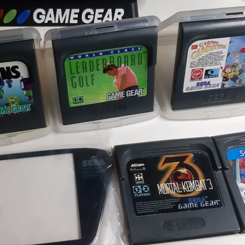 Sega Game Gear refurbished handheld console with 3 games and accessories