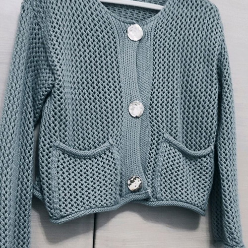 Gray cardigan like new, size large