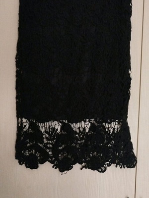 Calliope midi black lace skirt used, size M