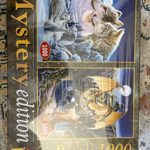 Double puzzle 2x1000 pieces new