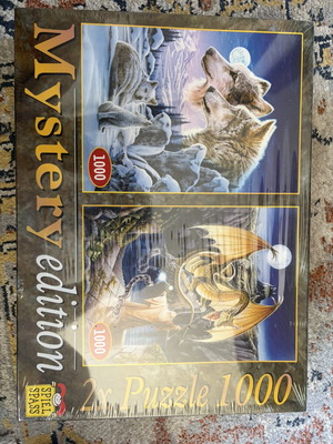 Double puzzle 2x1000 pieces new