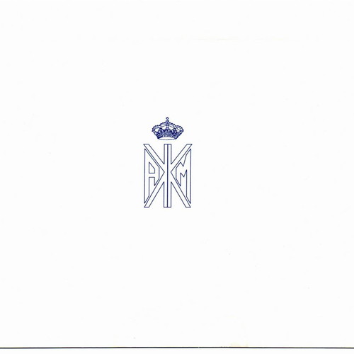 Greeting card 2005 from King Constantine B and Queen Anne Marie B new