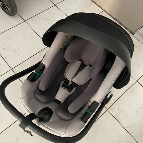 Bebe Star Belize 3-in-1 stroller used with car seat and backpack