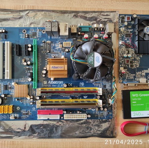 Έτοιμο Σετ 775: Albatron PXP35 Ver. 2.0 / Q9500 / 8GB / GPU 1GB (+HDMI) / 240GB SSD / Win10 LTSC iot