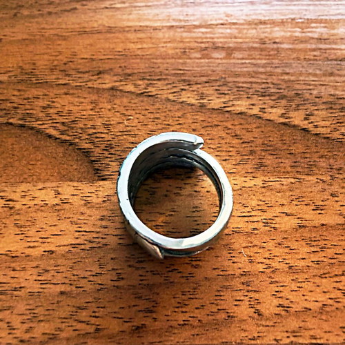 Aries Ring Size 61 EU Handmade Tin Silver Color New