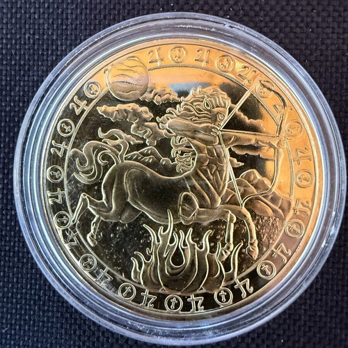 Collectible Gold-Plated Zodiac Coins Set of 12 Astrological Signs New