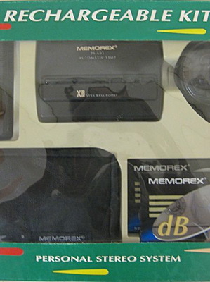 Memorex Πακέτο δώρο επαναφόρτισης μπαταριών με στερεοφωνικό κασετόφωνο