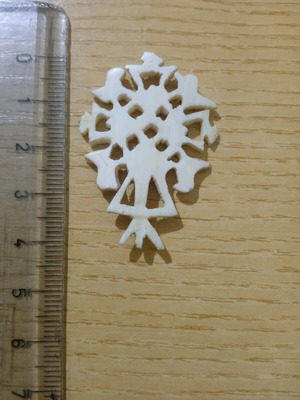Ethiopian bone cross vintage used