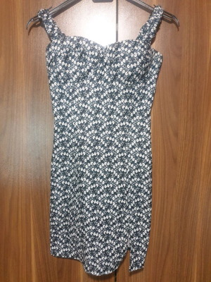 Black and white dress new, unworn, above the knee
