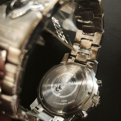 Sector 200 Chronograph watch with green bezel, full set NOS