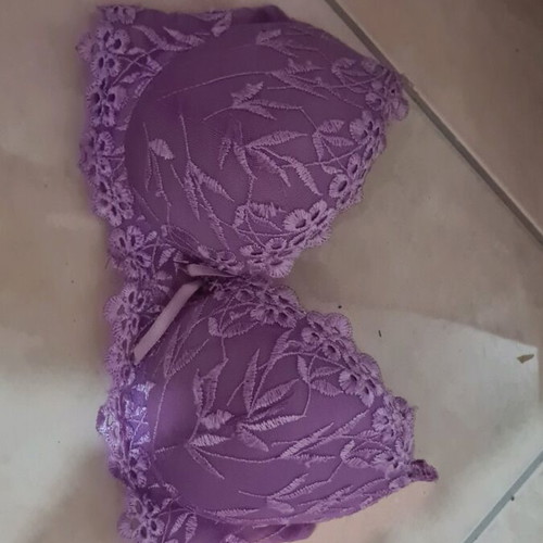 Bra used with ample padding, size 70 75 B, purple